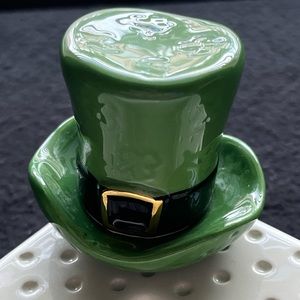 Nora Fleming Mini Retired Leprechaun Hat St. Patrick's Day Embossed Shamrocks